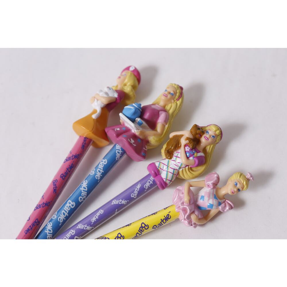 Barbie Colored Pencil Lot w Pencil Topper Dolls Collectible ~ 260427-WH M-15-02